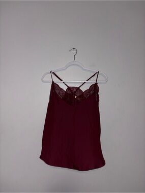 Blush | Burgundy Lace Tank | Size Large